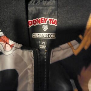 Members Only Cartoon Graphic Jacket - Black and White